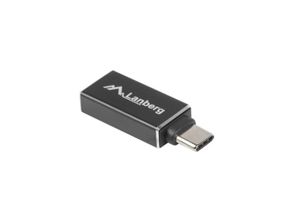 Lanberg - USB-adapter - USB-type A (hunn) til USB-C (hann) - USB 3.1 Gen1 OTG - svart