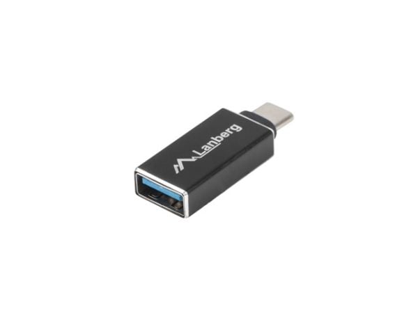 Lanberg - USB-adapter - USB-type A (hunn) til USB-C (hann) - USB 3.1 Gen1 OTG - svart