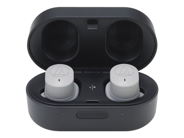 Audio-Technica ATH SPORT7TW - True wireless-hodetelefoner med mikrofon - i øret - Bluetooth - grå