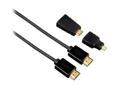 Hama High Speed HDMI - HDMI-kaapeli Ethernet-yhteydellä - 1,5 m - suojattu - musta