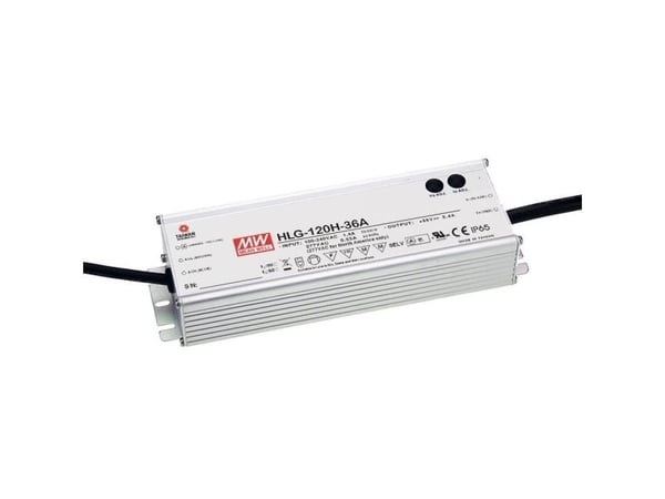 MEAN WELL HLG-120H-24A, 120 W, IP65, 90 - 305 V, 5 A, 24 V, 68 mm