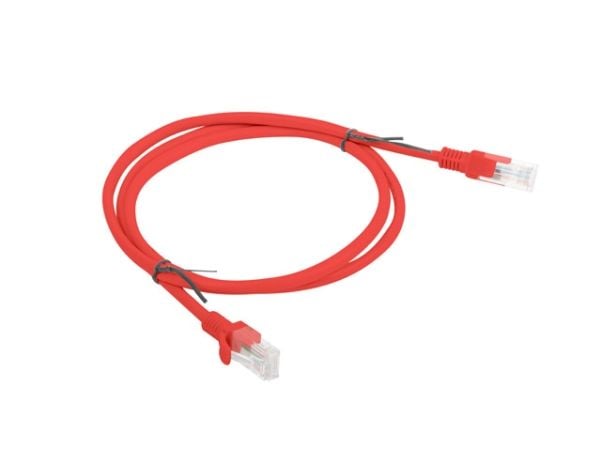 Lanberg - Koblingskabel - RJ-45 (hann) til RJ-45 (hann) - UTP - CAT 6 - formstøpt, uten hindringer, flertrådet - rød, RAL 3017