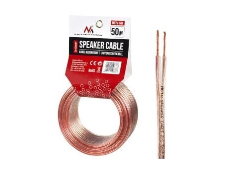 Maclean MCTV-511 - Bulkhögtalarkabel - 1.5 mm² - 50 m - transparent