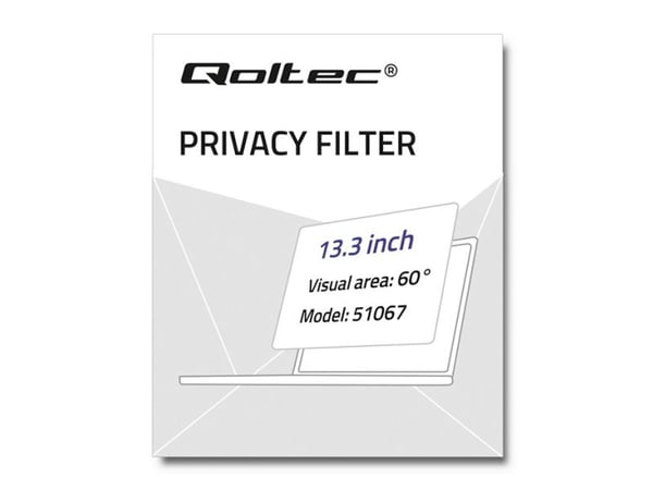 Qoltec 51067 - Notebookpersonvernsfilter - 13,3" bredde