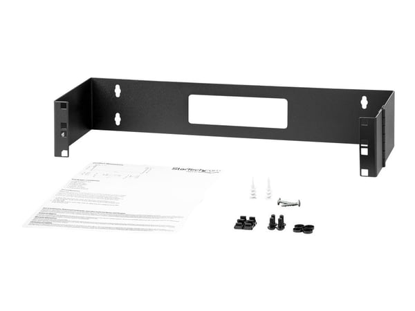 StarTech.com 2U Hinged Wall Mount Patch Panel Bracket - 6 inch Deep - 19" Patch Panel Swing Rack for Shallow Network Equipment- 22lbs (WALLMOUNTH2)...