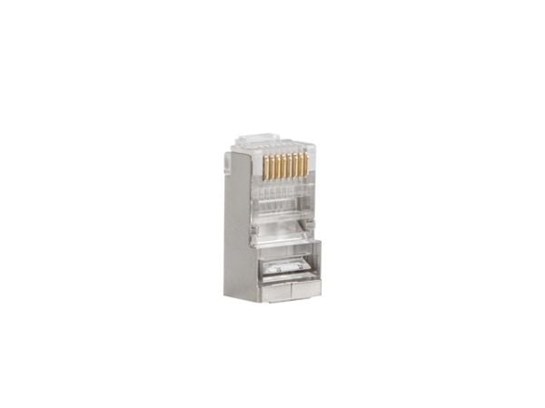 Lanberg PLS-5020, RJ-45, Ruostumaton teräs, Läpinäkyvä, Cat5e, F/UTP (FTP), 20 kpl, Muovipussi