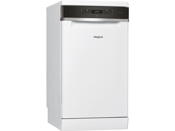 Whirlpool WSFO 3O23 PF, Frittstående, Slimline (45 cm), Hvit, Svart, Knapper, 1,3 m