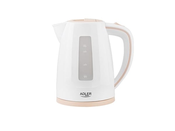 Adler AD 1264, 1,7 l, 2200 W, Hasselnöt, Vit, Plast, Vattennivå indikator