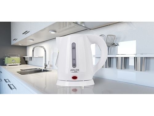 Adler AD 1272, 1 l, 1600 W, Hasselnøtt, Hvit, Plast, Vannivåindikator