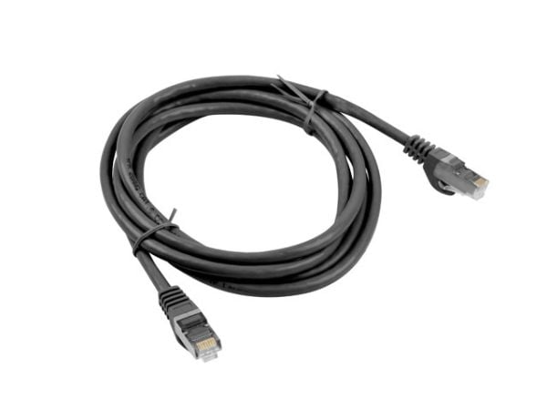 Lanberg - Liitäntäkaapeli - RJ-45 (uros) RJ-45 (uros) - 2 m - FTP - CAT 6 - muotoiltu, solmuton - musta, RAL 9004