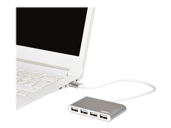 PORT Connect - Hubb - 4 x USB 2.0 - skrivbordsmodell