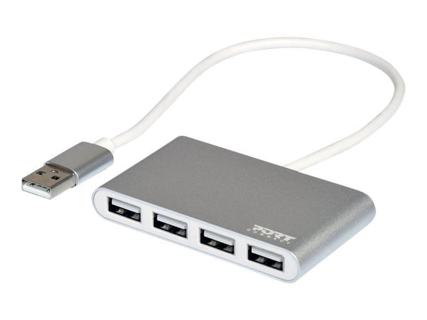 PORT Connect - Hubb - 4 x USB 2.0 - skrivbordsmodell