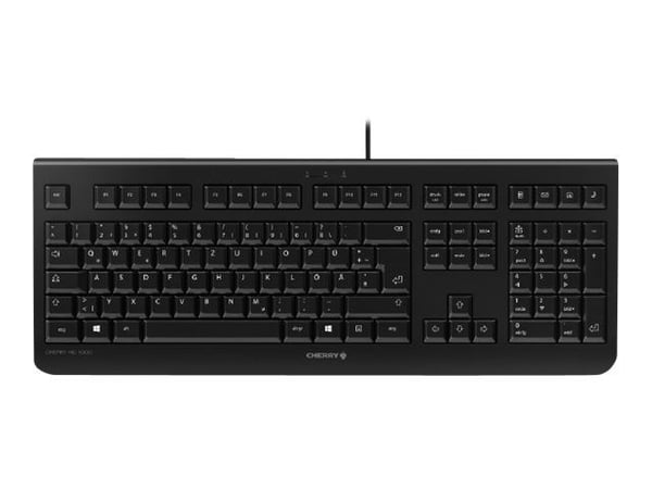 CHERRY KC 1000, Täysikokoinen (100 %), Langallinen, USB, AZERTY, Musta