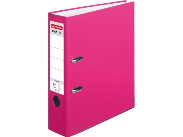 Herlitz maX.file, A4, D-ring, Oppbevaring, Polypropylen (PP), Rosa