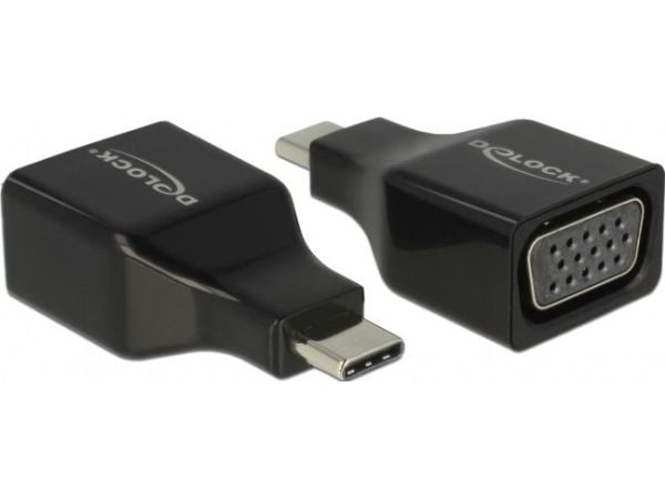 Delock - Extern videoadapter - USB-C - VGA - svart
