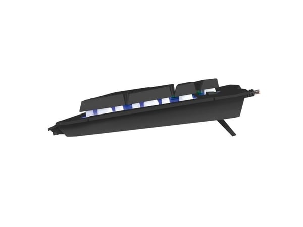 LogiLink ID0185, Koblet med ledninger (ikke trådløs), USB, Membrannøkkelbryter, QWERTY, RGB LED, Sort