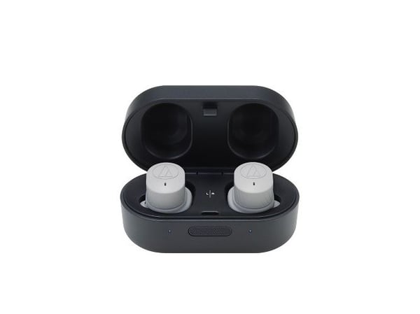 Audio-Technica ATH SPORT7TW - True wireless-hodetelefoner med mikrofon - i øret - Bluetooth - grå