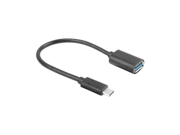 Lanberg - USB-adapter - USB-C (hann) til USB-type A (hunn) - USB 3.1 Gen 1 - 15 cm - svart