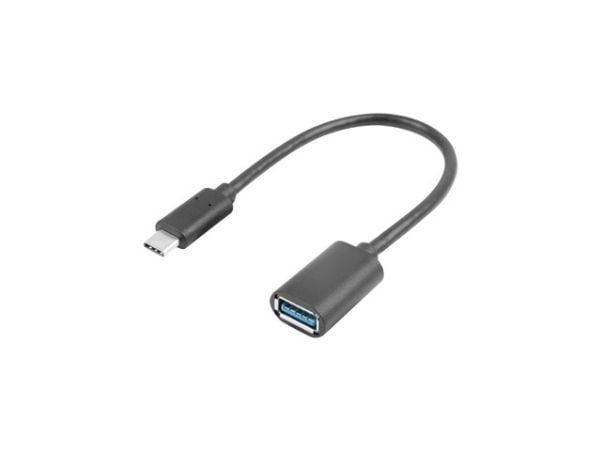 Lanberg - USB-adapter - USB-C (hann) til USB-type A (hunn) - USB 3.1 Gen 1 - 15 cm - svart