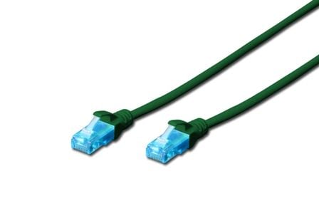 DIGITUS Ecoline - Koblingskabel - RJ-45 (hann) til RJ-45 (hann) - UTP - CAT 5e - med støvel - grønn