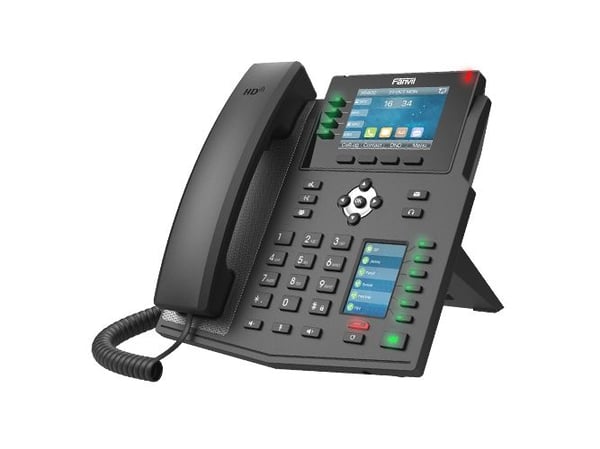 Fanvil X5U, IP-telefon, Svart, Trådbunden telefonlur, Skrivbord/vägg, 16 linjer, 2000 poster