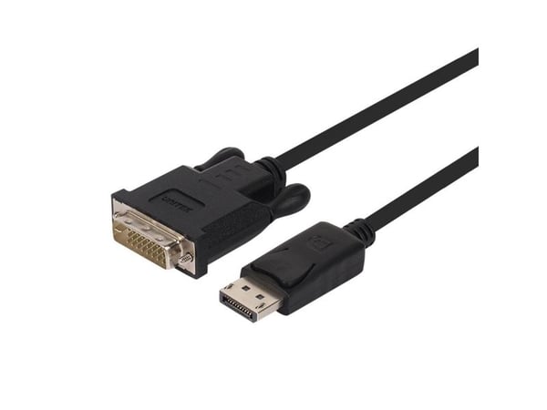 Unitek - DisplayPort-kabel - DisplayPort (hann) til DVI-D (hann) - 1.8 m - tommelskruer