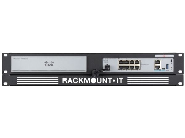 Rackmount.IT RM-CI-T8 - Rack-monteringssett - kullsort, RAL 9005 - 2U - 19" - for Cisco ASA 5506-X; FirePOWER 1010
