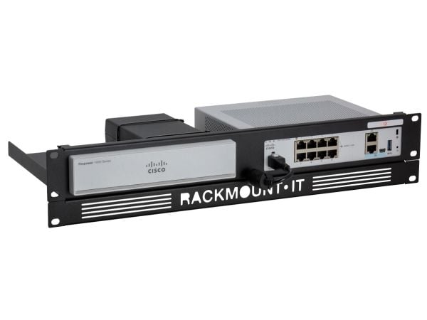Rackmount.IT RM-CI-T8 - Rack-monteringssett - kullsort, RAL 9005 - 2U - 19" - for Cisco ASA 5506-X; FirePOWER 1010