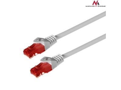 Maclean MCTV-301 W, 1 m, Cat6, U/UTP (UTP), RJ-45, RJ-45, Rød, Hvit