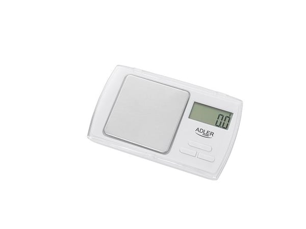 Adler AD 3161, Elektronisk personvåg, 0,5 kg, 0,1 g, Vit, Rektangel, 3 V