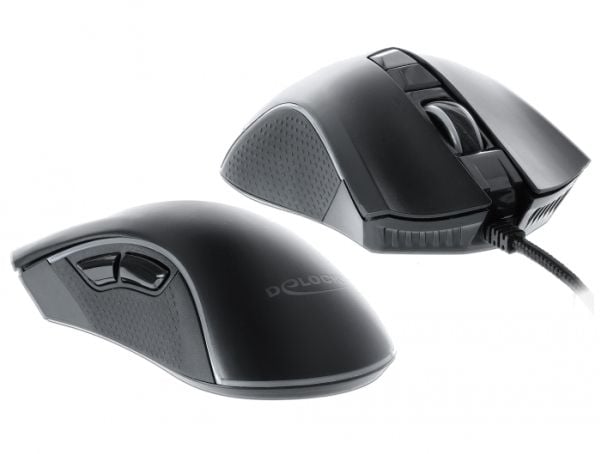 Delock Gaming - Mus - ergonomisk - høyrehendt - optisk - 7 knapper - kablet - USB - svart - løsvekt