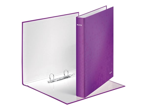Leitz WOW - Ringperm - bokryggbredde: 40 mm - for A4 Maxi - kapasitet: 250 ark - metallisk purpur