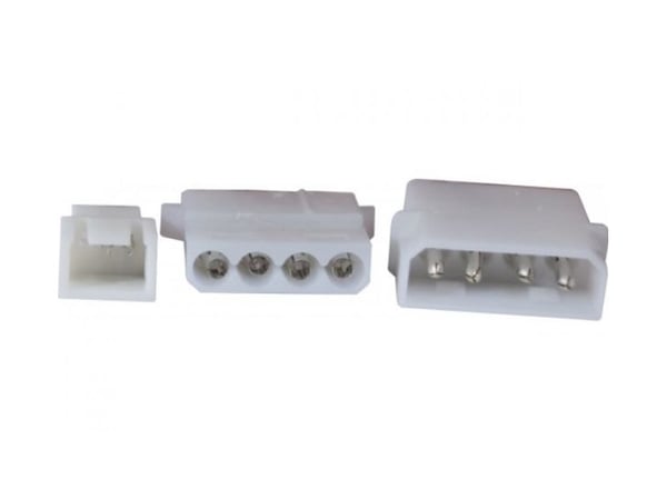 EXC 146851, 0.25 m, Molex (4-pin), Molex (4-pin) + Fan (3-pin), Male/Female, Straight, Straight