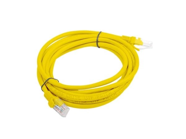 Lanberg - Koblingskabel - RJ-45 (hann) til RJ-45 (hann) - UTP - CAT 5e - uten hindringer - gul, RAL 1028