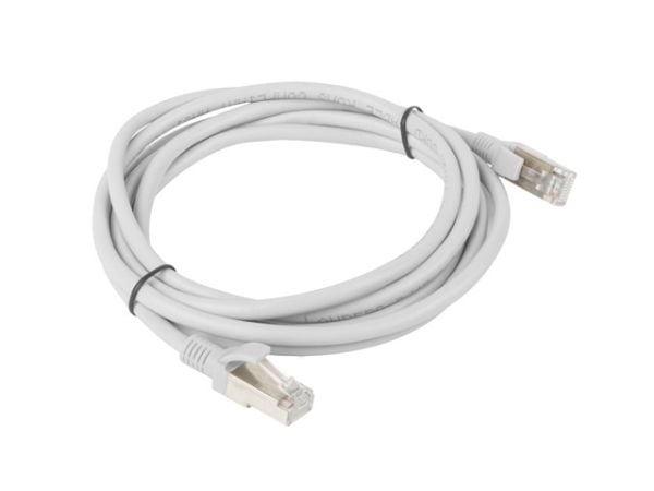 Lanberg - Koblingskabel - RJ-45 (hann) til RJ-45 (hann) - FTP - CAT 5e - flertrådet - grå, RAL 7035