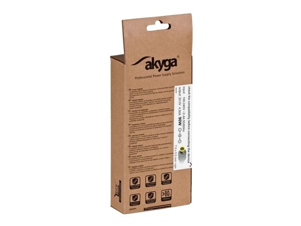 Akyga AK-ND-18 - Strømadapter - AC 100-250 V - 90 watt - svart