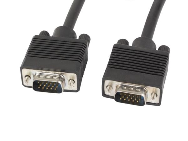 Lanberg - VGA-kaapeli - HD-15 (VGA) (han) til HD-15 (VGA) (han) - 5 m - tommelskruer - lajittelu