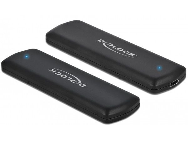 DeLOCK 42615, SSD-kotelo, M.2, M.2, 10 Gbit/s, USB-liitettävyys, Musta