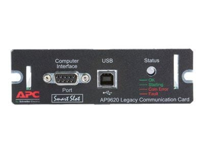 APC Legacy Communications SmartSlot Card - Adapter for fjernstyrt administrasjon - SmartSlot - USB, serie - svart - for Smart-UPS 1000, 750; Smart-...