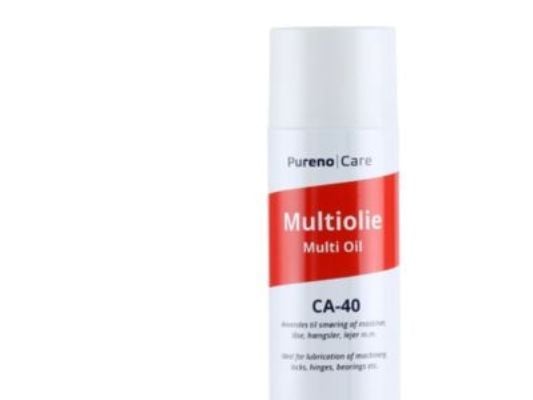 Multiolie 500ml spray. Drivmiddel kulsyre. Anvendes til smøring af maskiner låse, hængsler, lejer m.m.