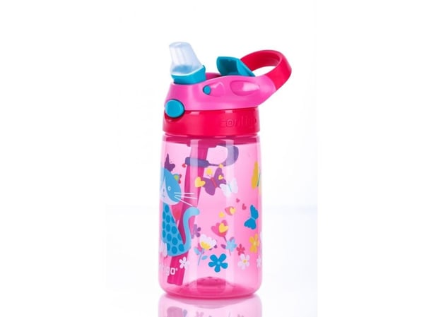 Contigo drikkeflaske med sugerør rosa 420 ml
