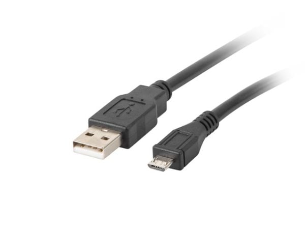 Lanberg - USB-kabel - USB (hane) till mikro-USB typ B (hane) - USB 2.0 - 30 cm - svart