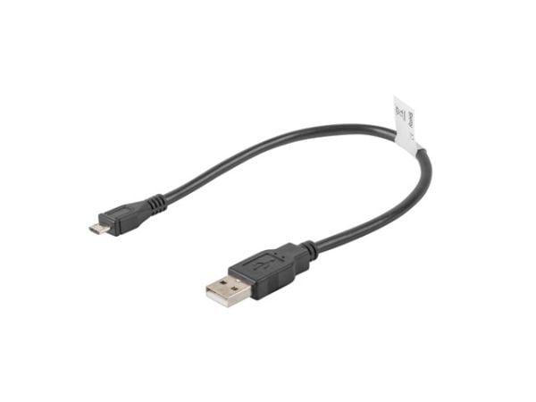 Lanberg - USB-kabel - USB (hane) till mikro-USB typ B (hane) - USB 2.0 - 30 cm - svart
