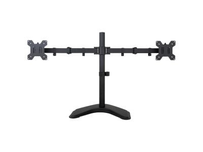 ART L-21N - Monteringssett (stativfot, 2 justerbare armer) - for 2 LCD-skjermer - pulverbelagt metall - svart - skjermstørrelse: 13"-27" - skrivebo...