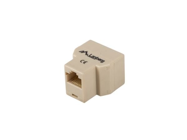Lanberg - Nätverksdelare - RJ-45 (hona) till RJ-45 (hona) - oskärmad - brun