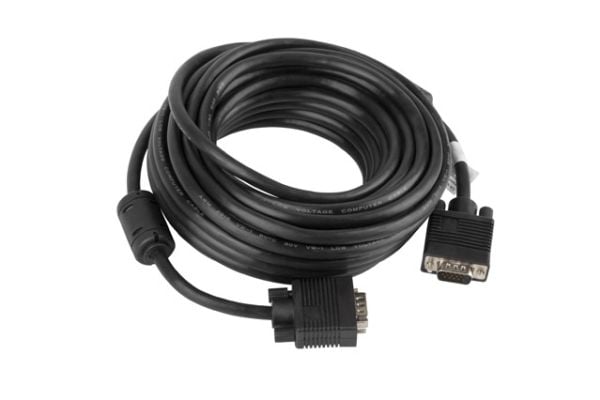 Lanberg - VGA-kabel - HD-15 (VGA) (hann) til HD-15 (VGA) (hann) - 10 m - tommelskruer - svart
