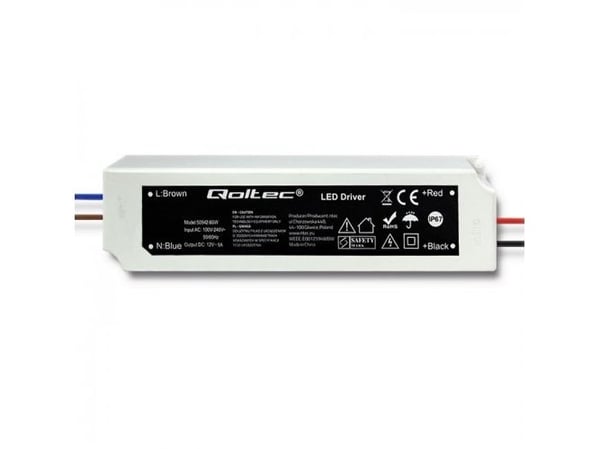 Qoltec LED-ohjaimen virtalähde 60W 5A (50942)