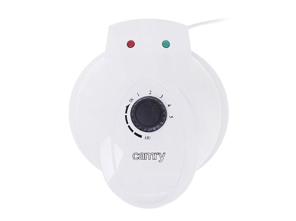 Camry Premium CR 3022, 5 vafler, Hjerte (form), Sort, Hvit, Kraft indikator, Klar, 1000 W