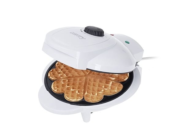 Camry Premium CR 3022, 5 vafler, Hjerte (form), Sort, Hvit, Kraft indikator, Klar, 1000 W