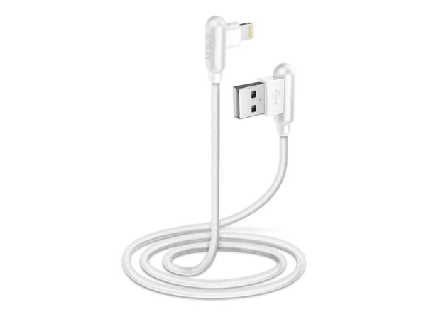 SBS TECABLE90LIGK, 1 m, Lightning, USB A, Hankjønn, Hankjønn, Hvit
